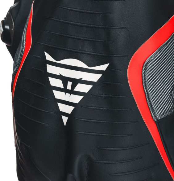Combinezon Moto Piele Audax D/Zip 1PC Perf. Black/Red/Fluo/Anthracite 25