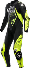 Combinezon Moto Piele Audax D/Zip 1PC Perf. Black/Yellow/Fluo/Anthracite 25