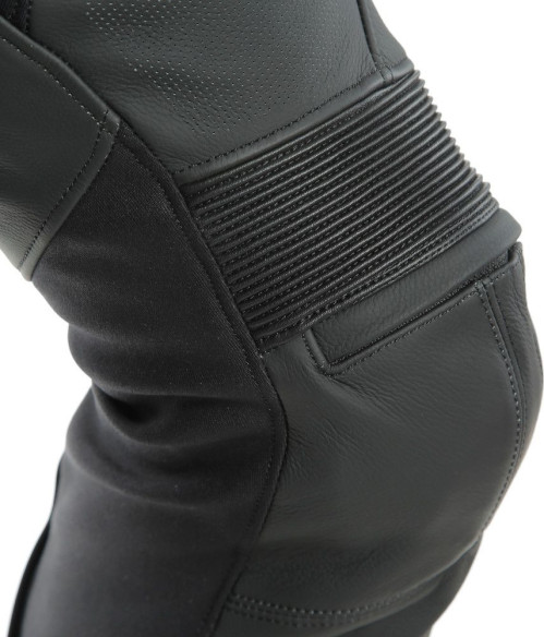 Pantaloni Moto Piele Pony 3 Perf. Black/Matt 25