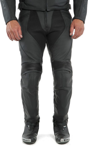 Pantaloni Moto Piele Pony 3 Perf. Black/Matt 25
