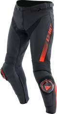 Pantaloni Moto Piele Super Speed Black/Red/Fluo 25