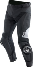 Pantaloni Moto Piele Delta 4 Black/White 25