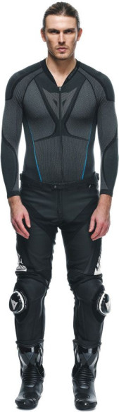 Pantaloni Moto Piele Delta 4 Black/White 25
