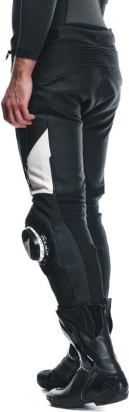 Pantaloni Moto Piele Delta 4 Black/White 25