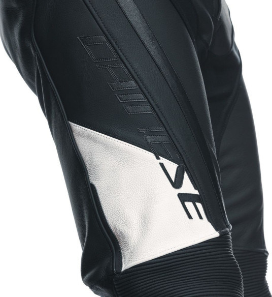 Pantaloni Moto Piele Delta 4 Black/White 25