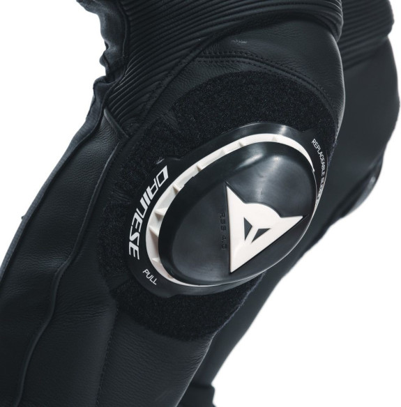 Pantaloni Moto Piele Delta 4 Black/White 25