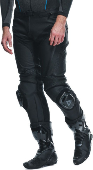Pantaloni Moto Piele Delta 4 S/T Black/Black 25