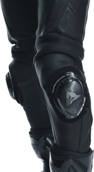 Pantaloni Moto Piele Delta 4 S/T Black/Black 25