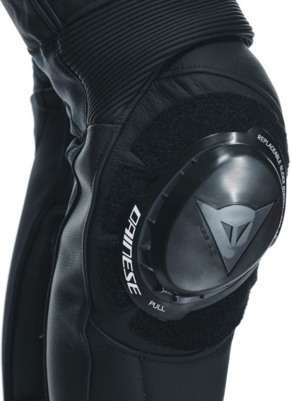 Pantaloni Moto Piele Dama Delta 4 S/T Black/Black 25
