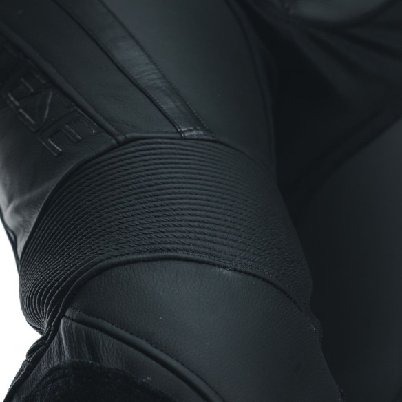 Pantaloni Moto Piele Dama Delta 4 S/T Black/Black 25