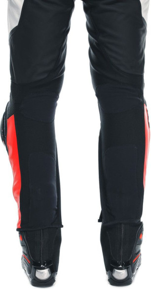 Pantaloni Moto Piele Super Speed Perf. Black/White/Red/Fluo 25