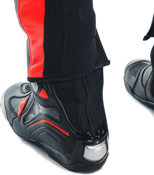 Pantaloni Moto Piele Super Speed Perf. Black/White/Red/Fluo 25