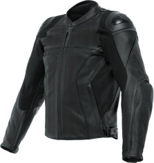 Geaca Moto Piele Racing 4 Perf. Black/Black/Black 23
