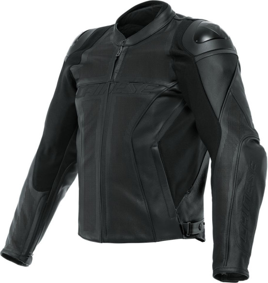 Geaca Moto Piele Racing 4 Perf. Black/Black/Black 23