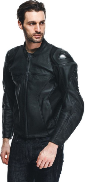Geaca Moto Piele Racing 4 Perf. Black/Black/Black 23