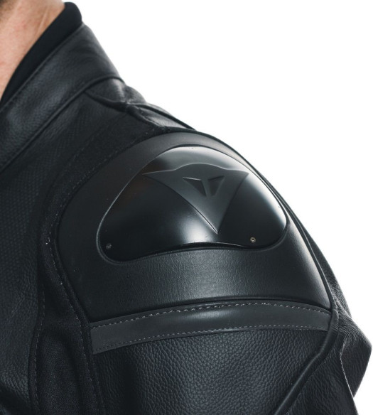 Geaca Moto Piele Racing 4 Perf. Black/Black/Black 23