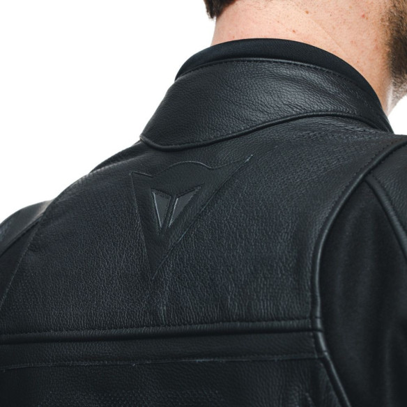 Geaca Moto Piele Racing 4 Perf. Black/Black/Black 23
