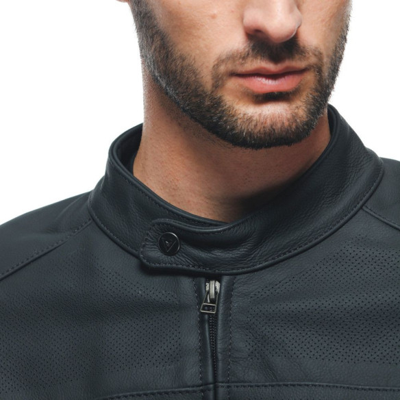 Geaca Moto Piele Razon 2 Perf. Black 25