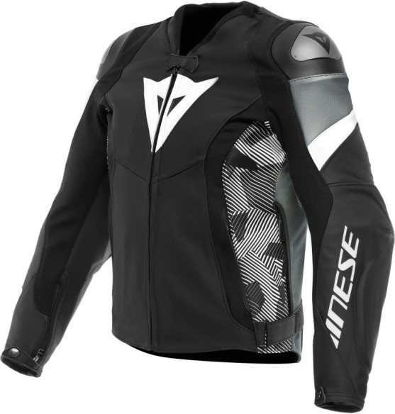 Geaca Moto Piele Avro 5 Black/White/Anthracite 25