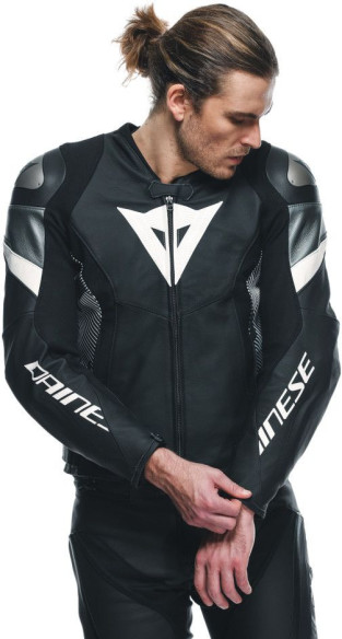 Geaca Moto Piele Avro 5 Black/White/Anthracite 25