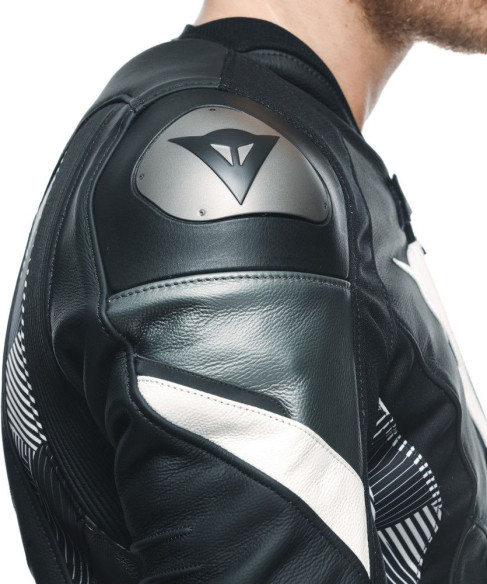 Geaca Moto Piele Avro 5 Black/White/Anthracite 25