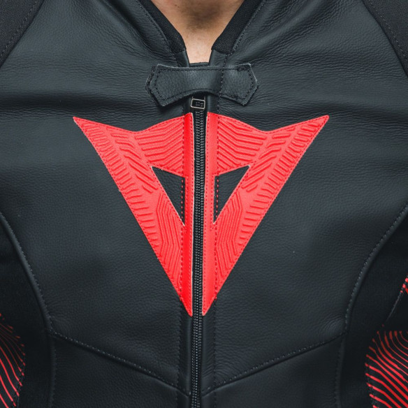 Geaca Moto Piele Avro 5 Black/Red-Lava/White 25