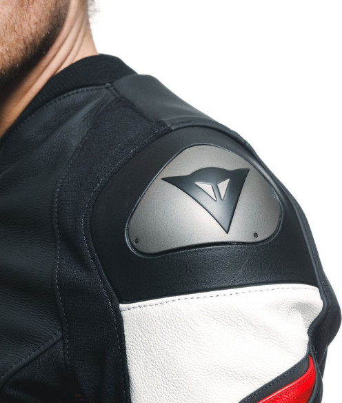 Geaca Moto Piele Avro 5 Black/Red-Lava/White 25