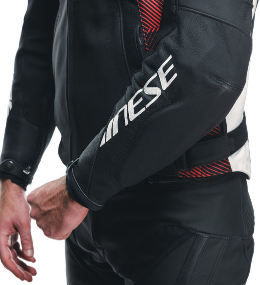 Geaca Moto Piele Avro 5 Black/Red-Lava/White 25