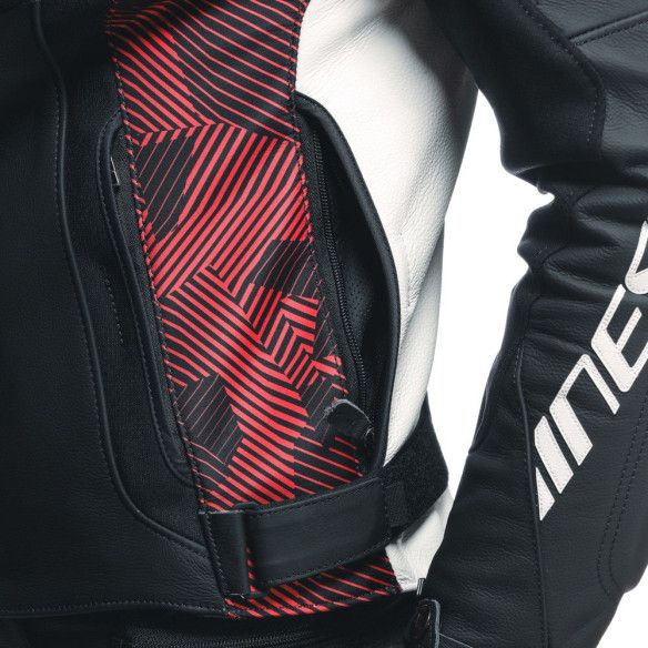 Geaca Moto Piele Avro 5 Black/Red-Lava/White 25
