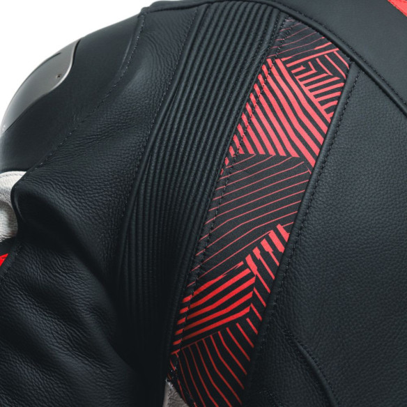 Geaca Moto Piele Avro 5 Black/Red-Lava/White 25