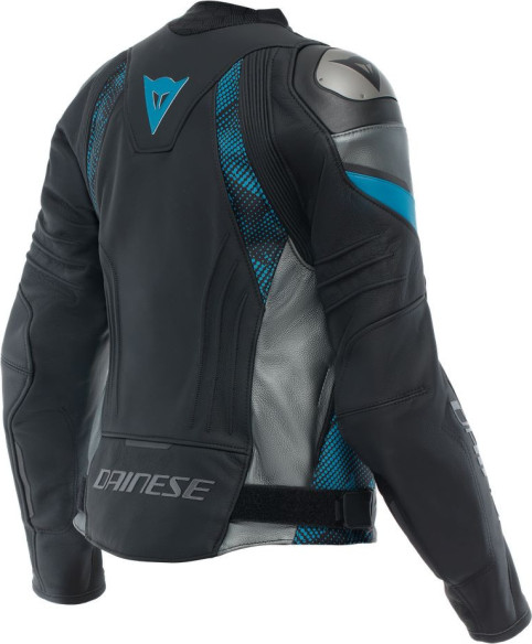 Geaca Moto Piele Dama Avro 5 Black/Teal/Anthracite 25