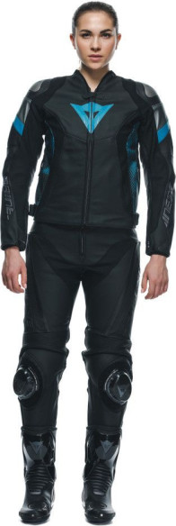Geaca Moto Piele Dama Avro 5 Black/Teal/Anthracite 25