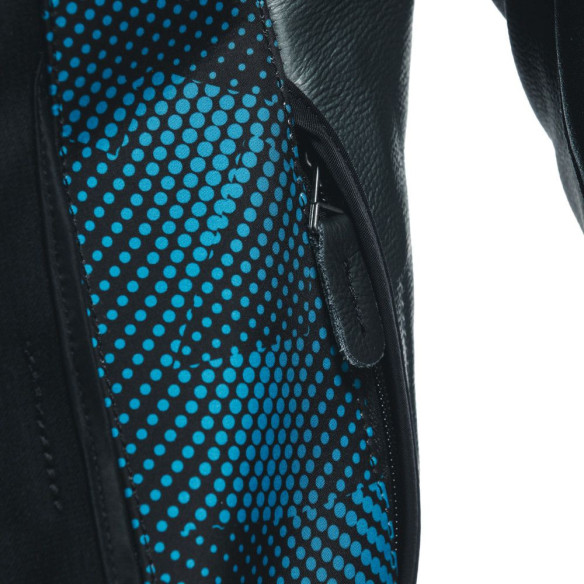Geaca Moto Piele Dama Avro 5 Black/Teal/Anthracite 25
