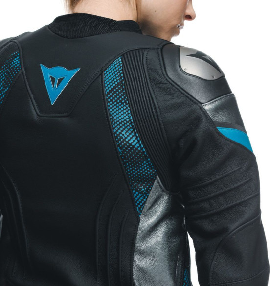 Geaca Moto Piele Dama Avro 5 Black/Teal/Anthracite 25