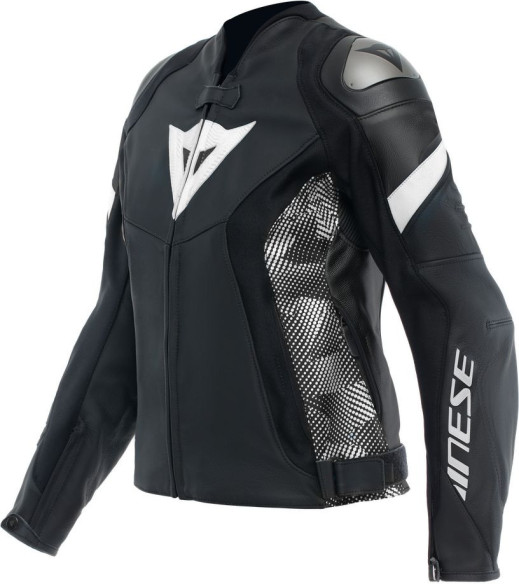 Geaca Moto Piele Dama Avro 5 Black/Black/White 25