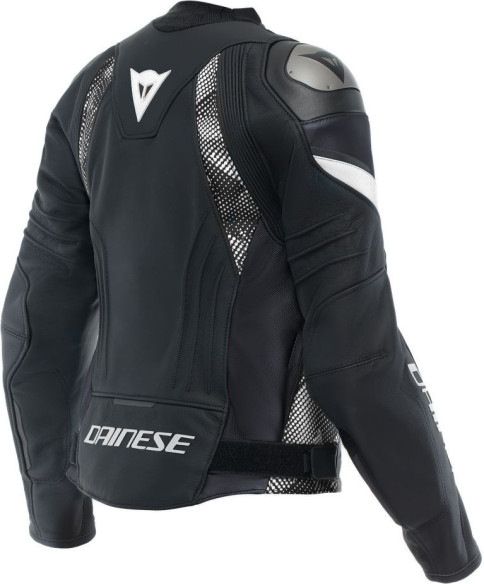 Geaca Moto Piele Dama Avro 5 Black/Black/White 25