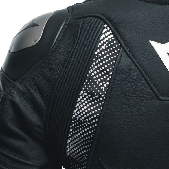 Geaca Moto Piele Dama Avro 5 Black/Black/White 25