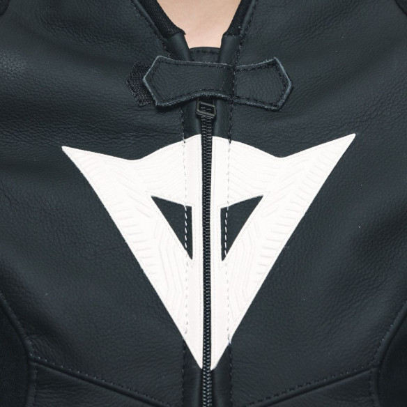 Geaca Moto Piele Dama Avro 5 Black/Black/White 25
