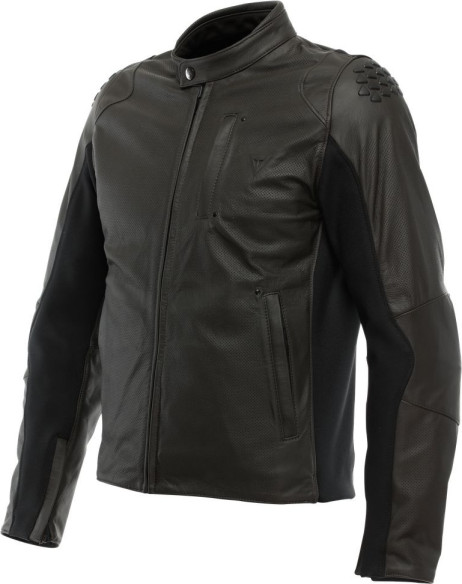 Geaca Moto Piele Istrice Perf. Dark-Brown 25