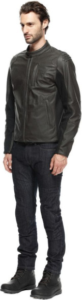Geaca Moto Piele Istrice Perf. Dark-Brown 25
