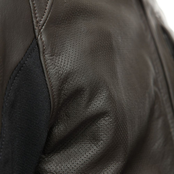 Geaca Moto Piele Istrice Perf. Dark-Brown 25