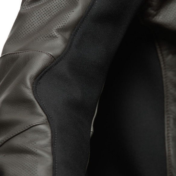 Geaca Moto Piele Istrice Perf. Dark-Brown 25