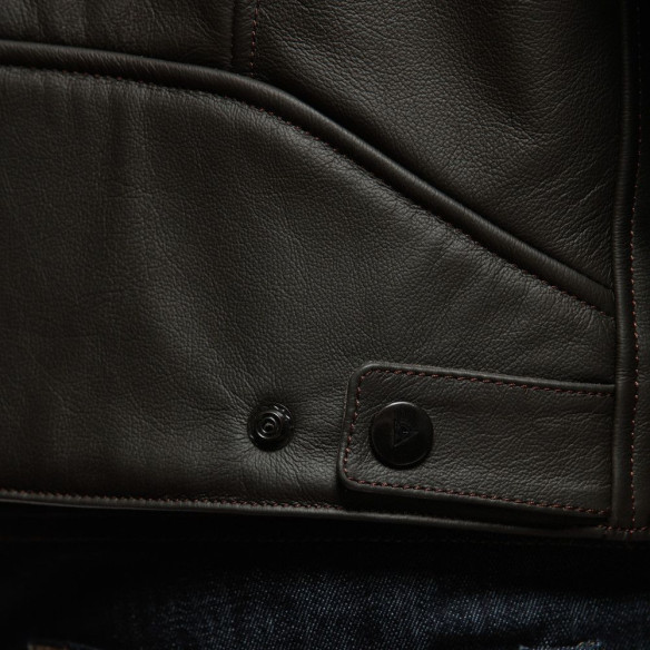 Geaca Moto Piele Fulcro Dark-Brown 25