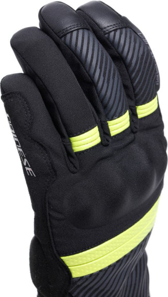 Manusi Moto Textile Fulmine D/Dry Black/Yellow Fluo/Dark Grey