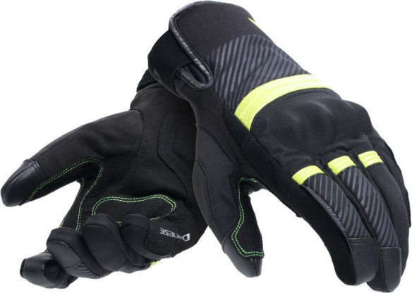 Manusi Moto Textile Fulmine D/Dry Black/Yellow Fluo/Dark Grey