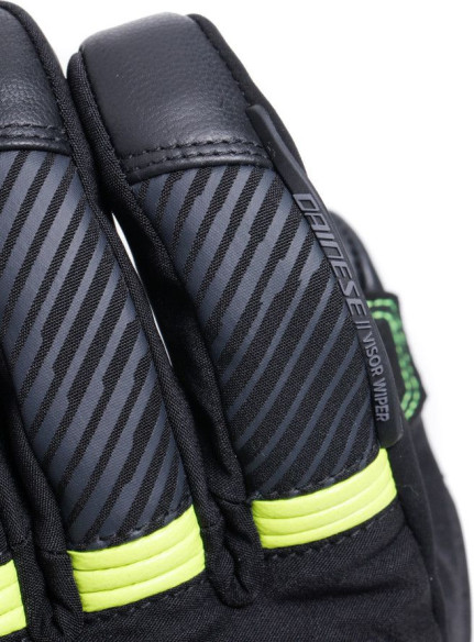 Manusi Moto Textile Fulmine D/Dry Black/Yellow Fluo/Dark Grey