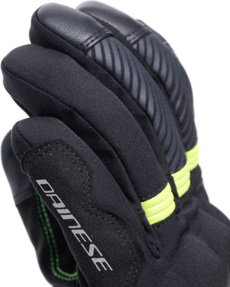 Manusi Moto Textile Fulmine D/Dry Black/Yellow Fluo/Dark Grey