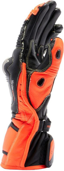 Manusi Moto Piele Full Metal 7 Black/Red/Fluo