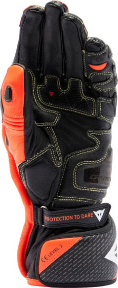 Manusi Moto Piele Full Metal 7 Black/Red/Fluo
