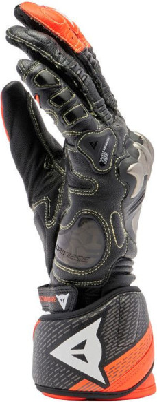 Manusi Moto Piele Full Metal 7 Black/Red/Fluo